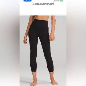 Lululemon Align Scalloped hem, high waist 23” pant-size 10